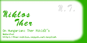 miklos ther business card